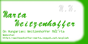 marta weitzenhoffer business card